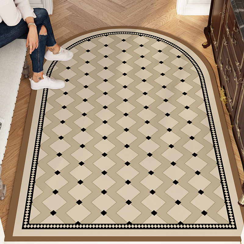 美式拱形入户门地垫 可擦免洗家用玄关进门pvc脚垫防滑可裁剪地毯