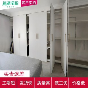 衣柜折叠门定制无轨道q阳台简约储物间室内门小户型隔断折叠门衣