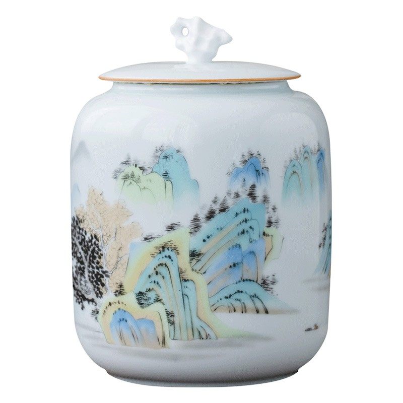 饮致陶瓷茶叶罐密封罐大号一斤装储物存茶罐子礼盒空罐普洱醒茶罐,餐饮具,茶叶罐,淘宝优惠券,粉丝福利购,淘宝优惠卷