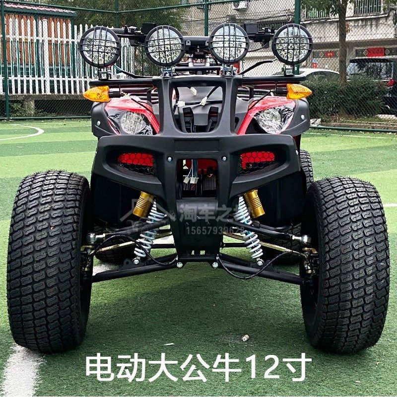 电动大小沙滩车四轮越野摩托车1y500瓦山地车全地形车ATV轴传12寸