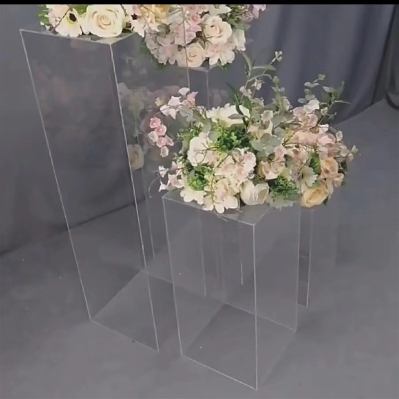 婚庆布置道具透明方柱路引亚克力路引橱窗装饰摆件