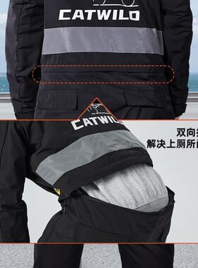 。连体防寒服摩托电动瓶车挡风衣男女士跨骑行保暖冬季加厚冷库东