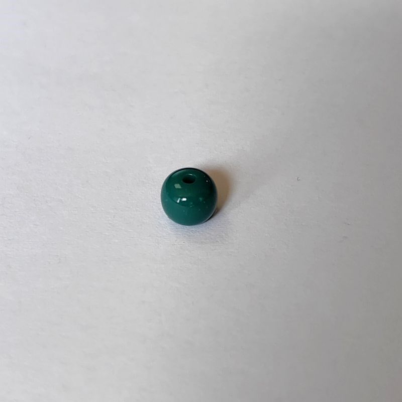 天然原矿湖北高瓷绿松石桶珠7*5.9老油绿DIY散珠配饰X无优化无注