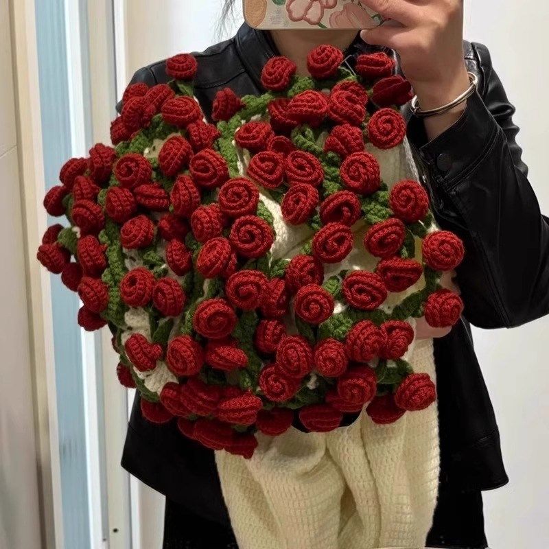 玫瑰花束毯子花朵毛毯铃兰花毯半成品手工编织diy材料毛线团钩织,服饰配件/皮带/帽子/围巾,DIY编织材料包,淘宝优惠券,粉丝福利购,淘宝优惠卷