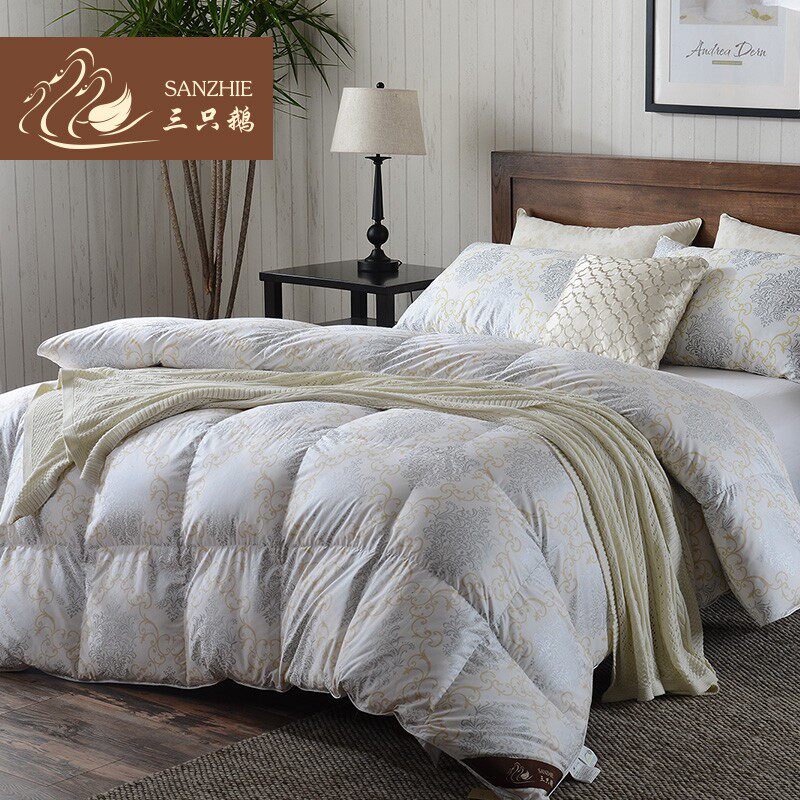 羽绒被白鸭羽毛绒被子酒店被芯冬被春秋被加厚R保暖单人双人棉被