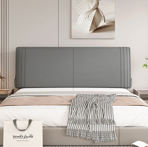 科技布床头靠垫榻榻米贴墙软包卧室大靠背免洗床头罩简约自粘靠背