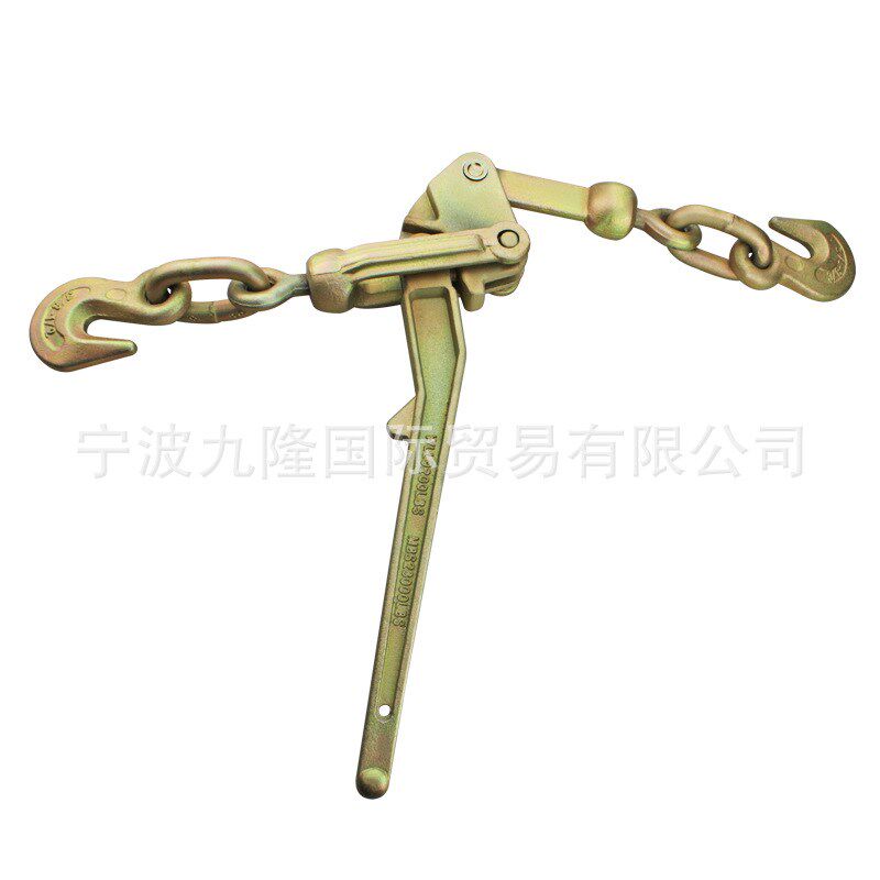 棘轮拉紧器链条杠杆收紧链条捆绑器双钩货车固定紧链器钢索紧线器