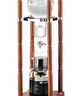 TIAMO冰滴咖啡壶冰酿咖啡壶家用商用冰滴壶冷萃咖啡壶10杯原木架