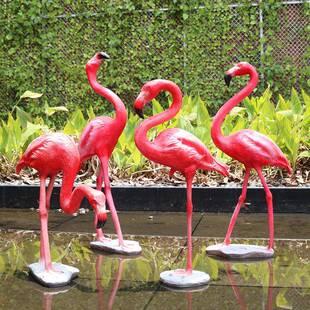 结婚庆火观烈鸟雕塑摆件园林布景庭院TB618706池小区旅游点房地喜