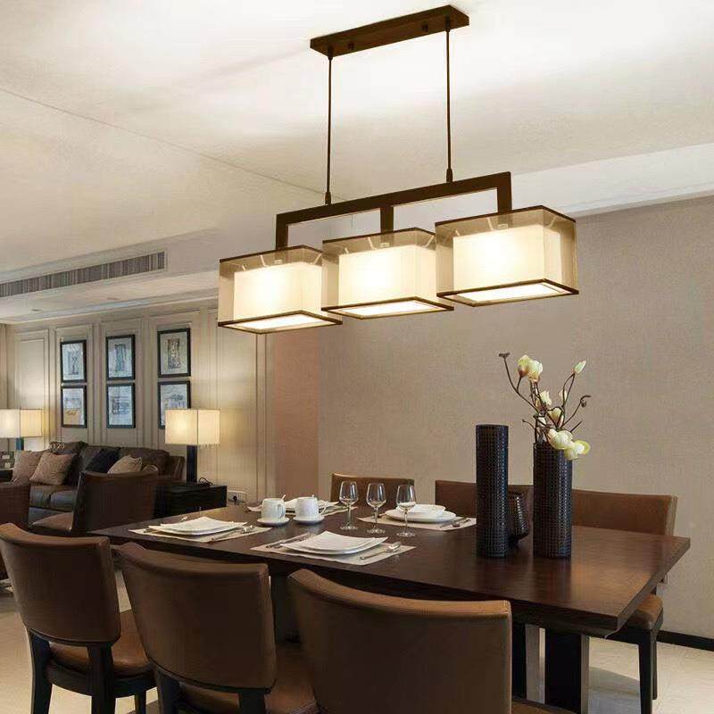 新中125式室吊灯餐厅客厅茶吧饭台现款代简约厅长方形复古