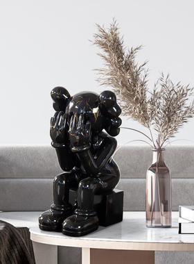 网A063kas公脸仔潮红玩考斯捂芝麻街w存钱罐客厅软装桌面玄关装饰