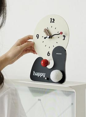 wzoom屋TYOS605厅入户玄关摆件电视柜钟客表摆放式座钟家准居桌o