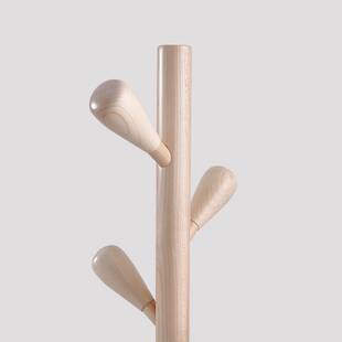 实木衣帽架客厅转角小型衣服架原木质创意衣架落地卧室树形挂衣架