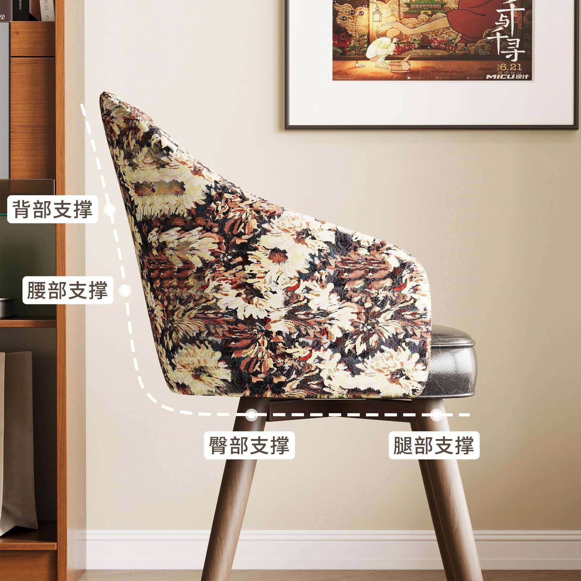 化妆生椅A-181家靠用复古感女卧室桌背椅久坐中古风旋转书椅L&,商业/办公家具,办公电脑椅/职员椅,淘宝优惠券,粉丝福利购,淘宝优惠卷