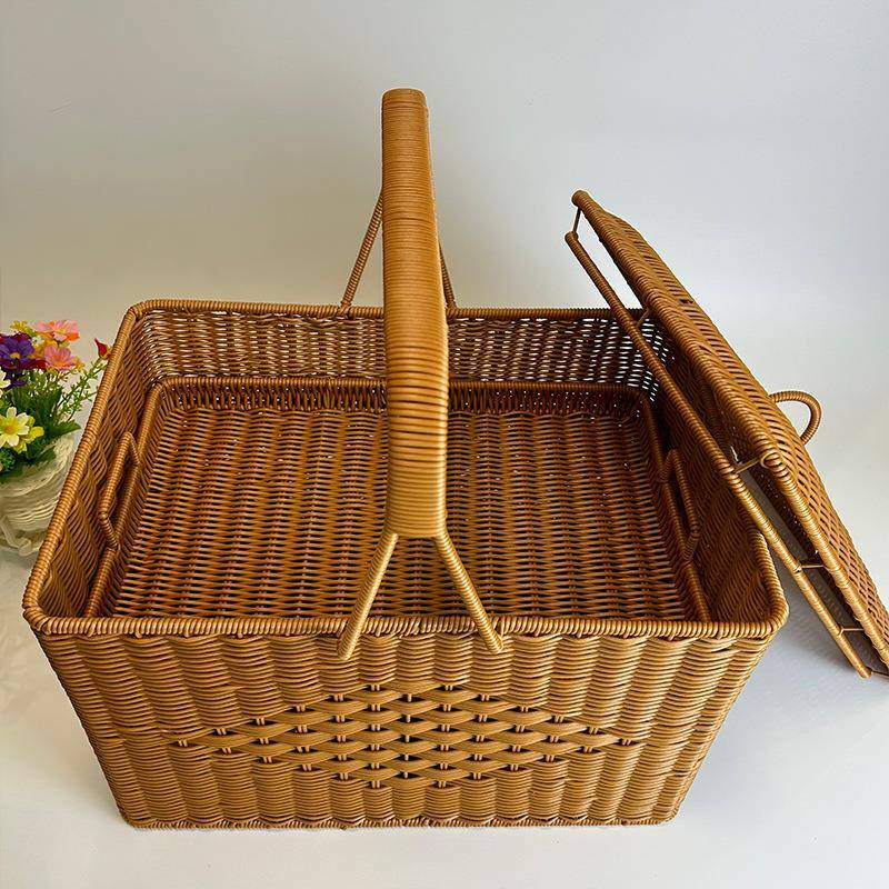 ^F^大号双拜拜篮隔野餐收纳筐祠堂贡品层水果篮FF97T7HHT拜神层祭