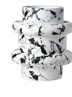 约代简创意仿树脂大理石纹理花器花瓶树96385255脂工艺品摆件现桌