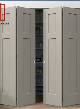 出口百叶业白色折叠门vent衣柜door帽间页复合烤漆双向对折实木门