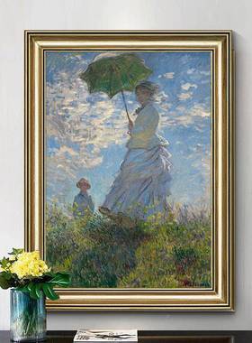 奈风景高】美挂FM721341式复古风玄关装饰画油画餐厅莫装饰画梵客