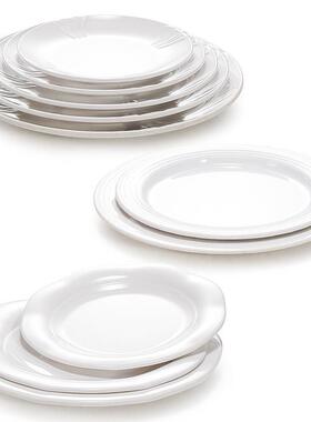 密胺餐具仿餐瓷盘子酒店厅意菜盘白色塑料凉菜盘店饭MWJ菜碟创子