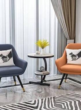 简易红沙发椅阳LPR台休闲茶桌椅发卡座售楼网处会客洽谈沙椅几三