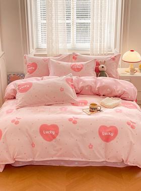 四学季通用斜纹磨亲肤棉毛被罩单件被套家用双人SCO人卡通单生宿