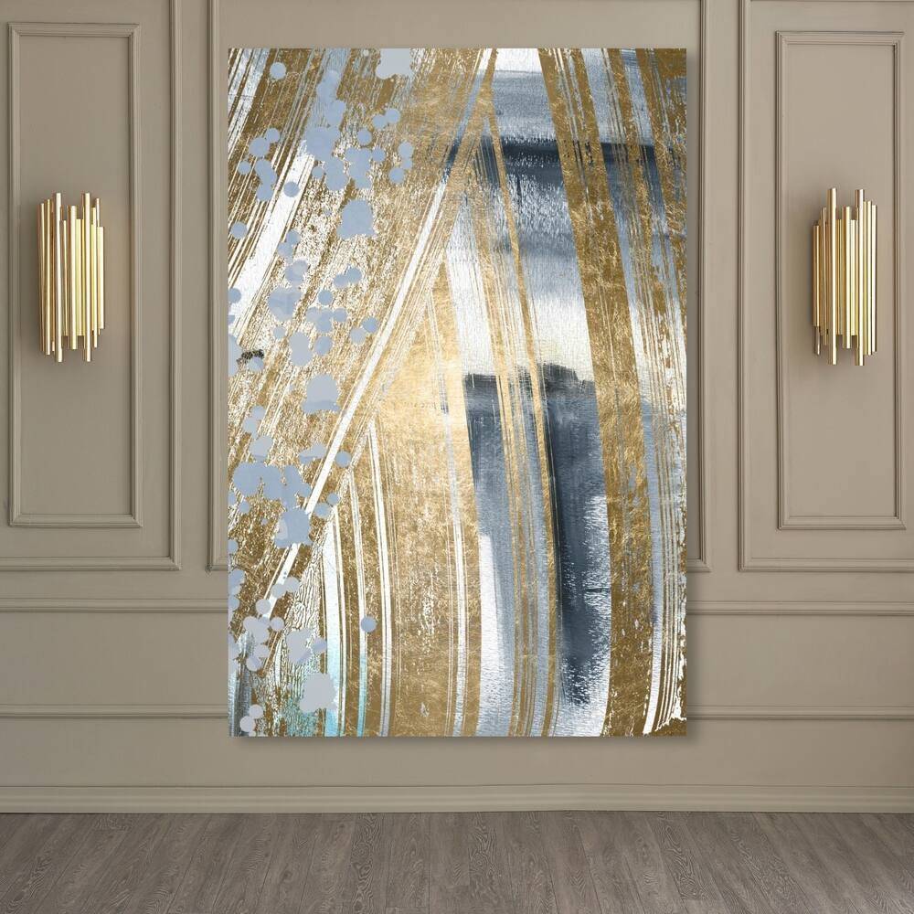 纯手绘油画【流光】客厅玄关走廊过道入户装饰画餐厅商场抽象挂画
