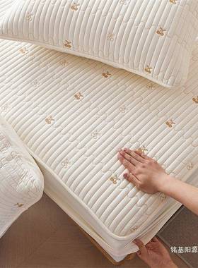 lA类原棉夹棉床2笠床罩床防套水隔l尿床bbf35888垫保护罩025新款