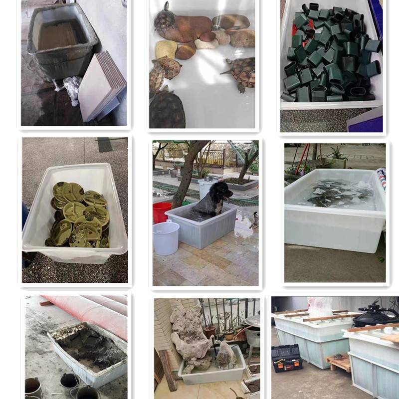 养龟理定槽长方形加厚胶盆缸水产养鱼养殖储水桶牛筋塑料水箱方桶