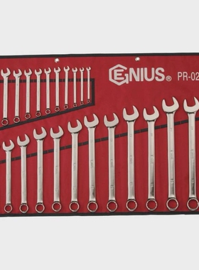 GENIUS天赋工具26件套精抛光公制梅花开口两用扳手组套装PR-026M