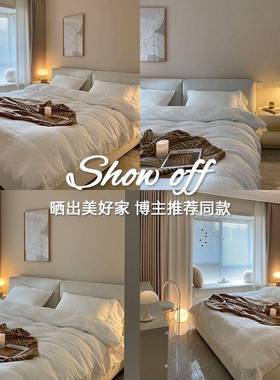 式意极简科技布免洗床约现代简人主卧1.8米双床VZK网红泡芙榻榻米