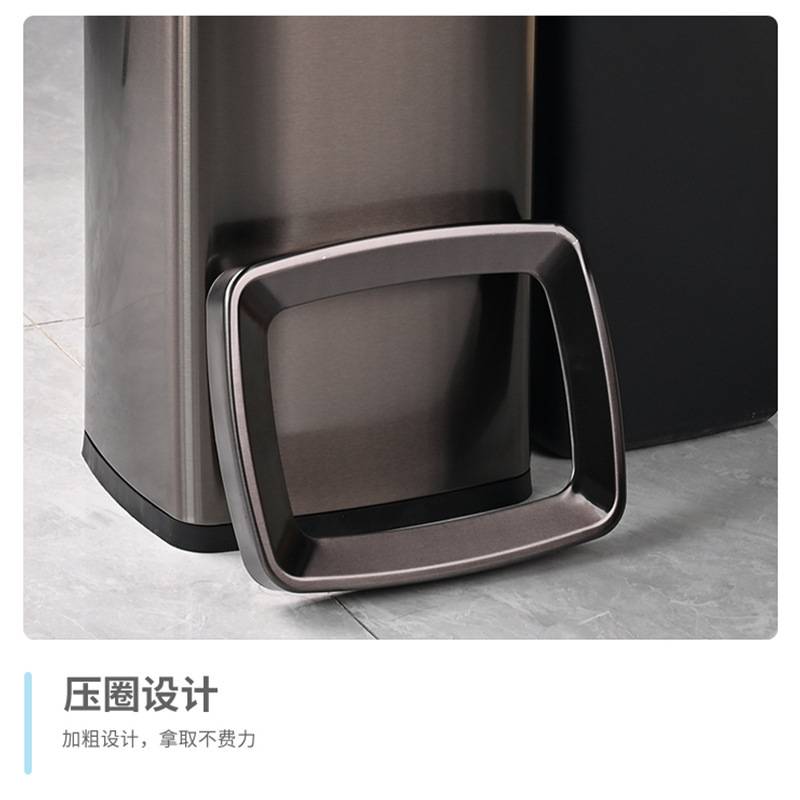 厂家直销内桶30升不锈钢手纸桶机场学校无盖垃圾桶方形直投垃圾桶