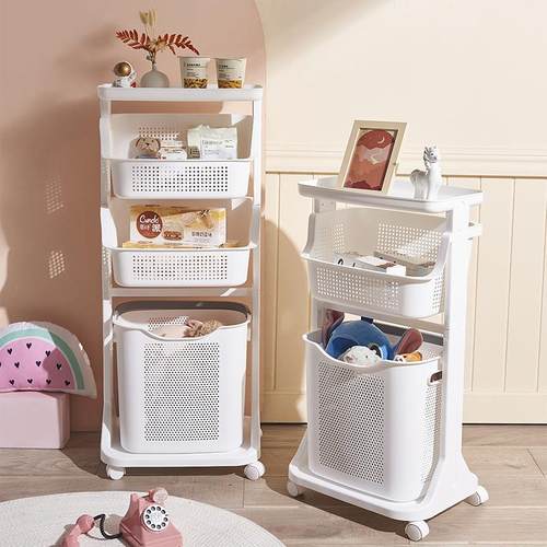 厂家现货落6755地移动卫生间脏衣篮家多能带轮子具用杂功物收玩纳