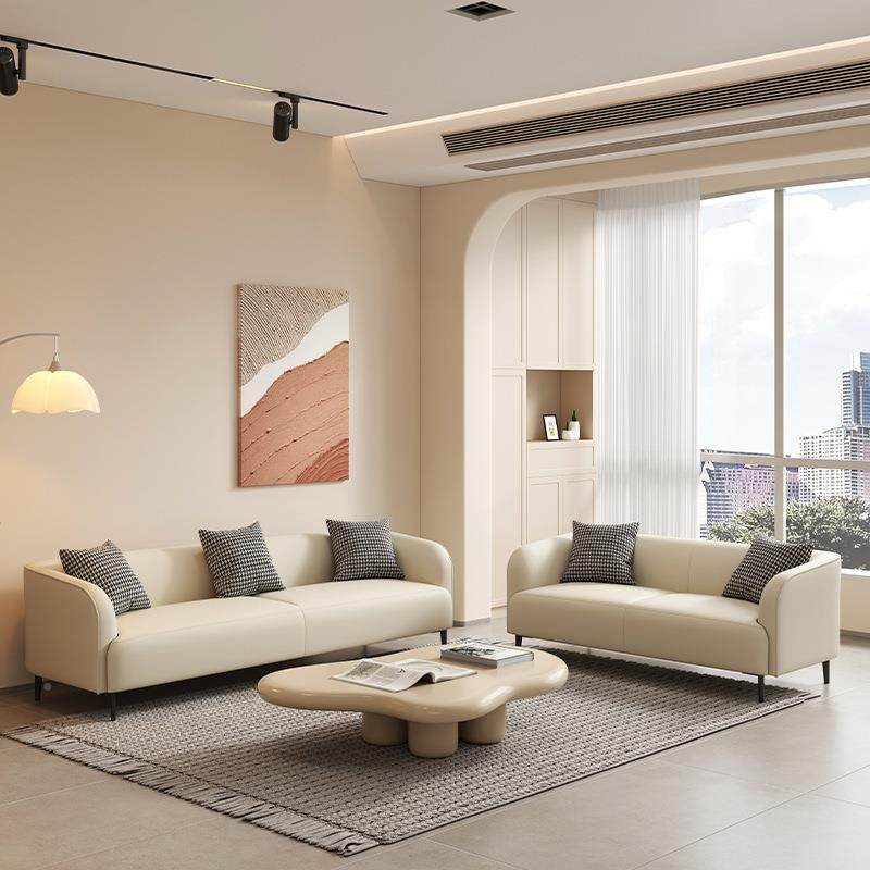 奶油风简287约现代小小型户客厅休息区接待服装店出租房双公寓人