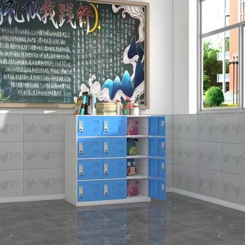 色书包彩柜学CG-765校幼儿园更存衣柜铁皮物柜储带锁收纳柜学生教