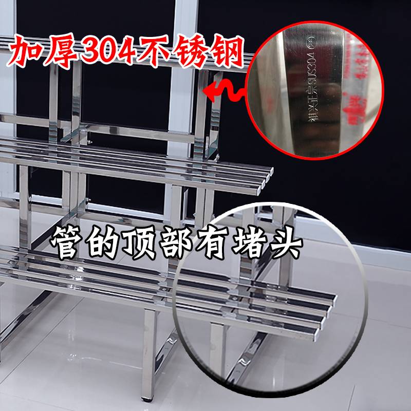 L7304不锈钢花架多层阳台防腐花卉架子室内户外多肉阶梯绿植花盆