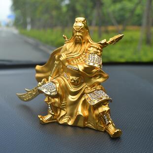 关羽关汽车中控台件摆关公车内装饰品武二汽爷车上657车载网红用