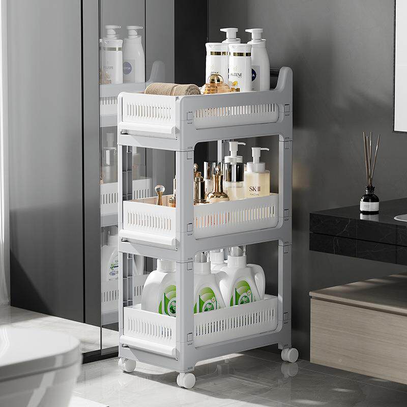 家用夹缝置架折可860系列叠物收纳筐客厨房卧室厅收纳层架简单拆