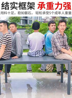 外桌椅灰色庭院花园中防水防晒塑室式外休户闲露台木NQN桌椅套装