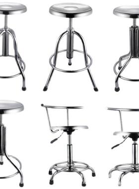 不锈圆凳座面软学包升降工凳学校生凳实钢验室螺旋作椅6CTC6CMM厚