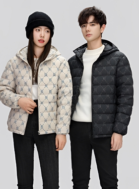 2025连帽羽绒服男女短款轻暖卡其经典轻薄休闲时尚保暖82617