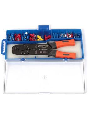 钢盾工具8寸双色柄压线钳压接钳套装S035010