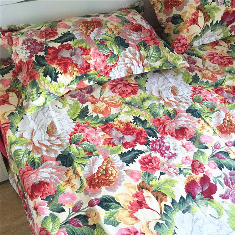 热情似火骄阳婚庆粗布三件套 1.8床单枕套帆布三件套