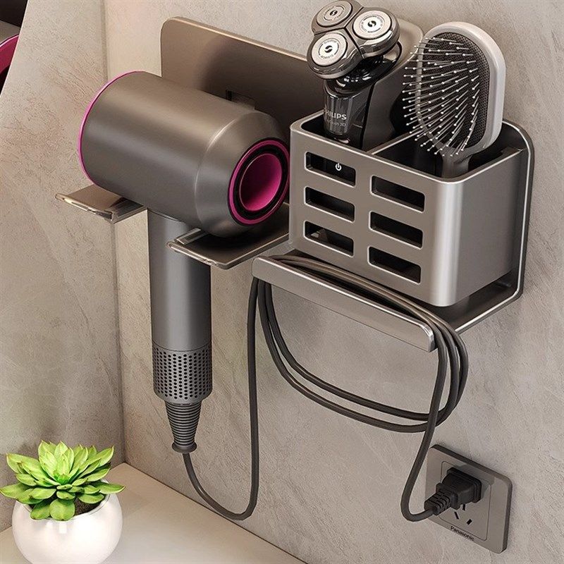 吹风机置物架 免打孔浴室挂架卫生间电吹风支架子 家用风筒收纳架,家庭/个人清洁工具,吹风机置物架,淘宝优惠券,粉丝福利购,淘宝优惠卷