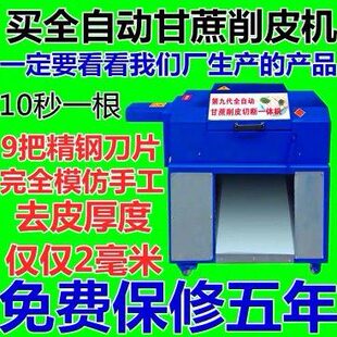 全自动甘蔗去皮机 新款商用电动甘蔗刮皮机分段 切段削皮机剥皮机