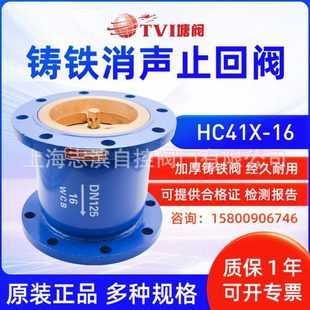 天津塘沽消声止回阀HC41X-16铸铁法兰向阀立式止回阀DN100DN200