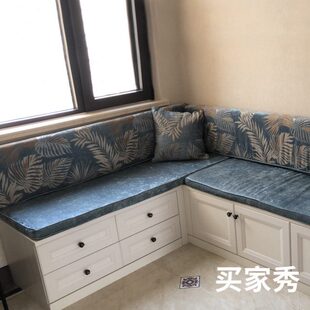 北欧卡座坐垫定制卡座软包坐垫定制家用餐厅卡座垫子带靠背防滑皮