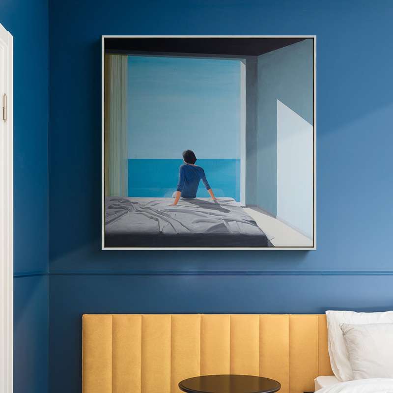 Darek grabus 海与孤独北欧现代装饰画客厅卧室挂画简约餐厅壁画