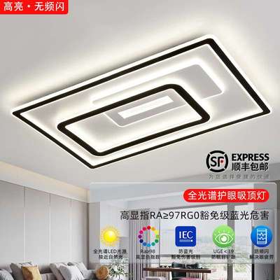 客厅吸顶灯2025年新款高档超亮led简约大气大厅主灯广东中山灯具