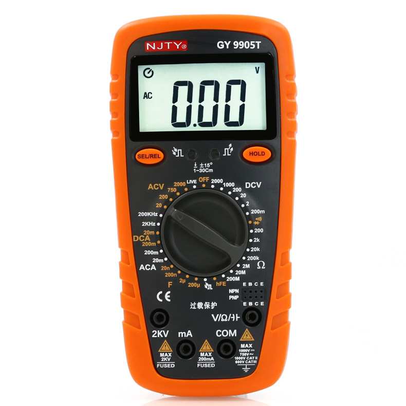 2000V高压数字表2KV交直流GY9905T电子多功能LED数显仪表电压蜂鸣
