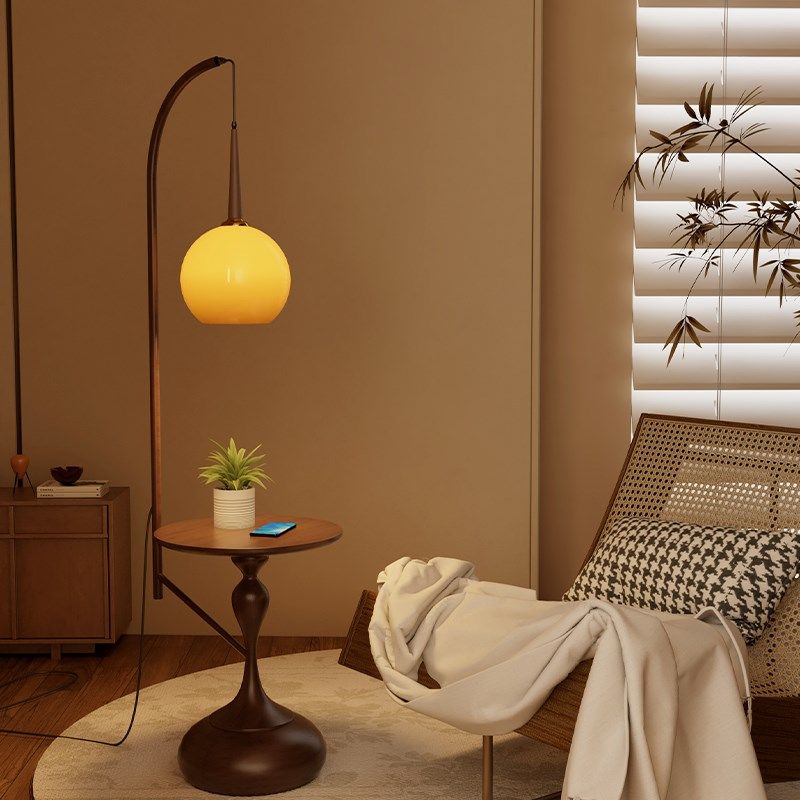 中古风落地灯客厅沙发旁边几置物美式复古卧室床头柜智能一体台灯,家装灯饰光源,置物功能落地灯,淘宝优惠券,粉丝福利购,淘宝优惠卷